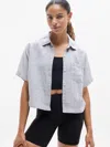 Athleta Retreat Linen Short Sleeve Shirt