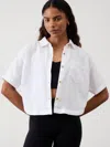 ATHLETA RETREAT LINEN SHORT SLEEVE SHIRT