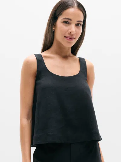 Athleta Retreat Linen Tank In Black