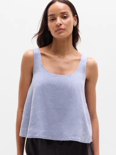 Athleta Retreat Linen Tank In Blue