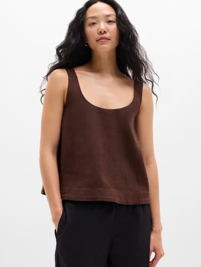 Athleta Retreat Linen Tank In Brown