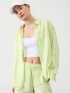 Athleta Retreat Linen Top In Limone