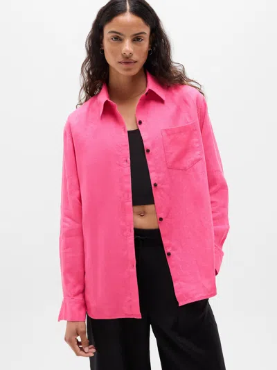 Athleta Retreat Linen Top In Pink