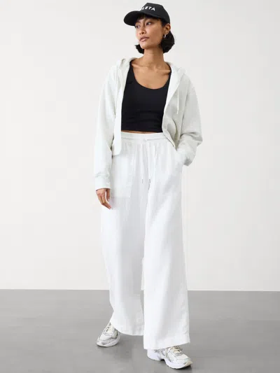 Athleta Retreat Linen Wide Leg Pant In Calla Lily