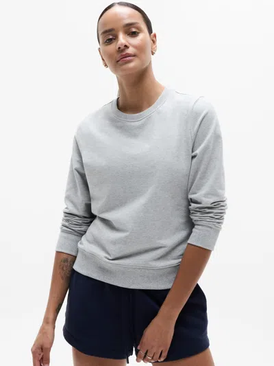 Athleta Retroterry Crewneck Sweatshirt In Grey