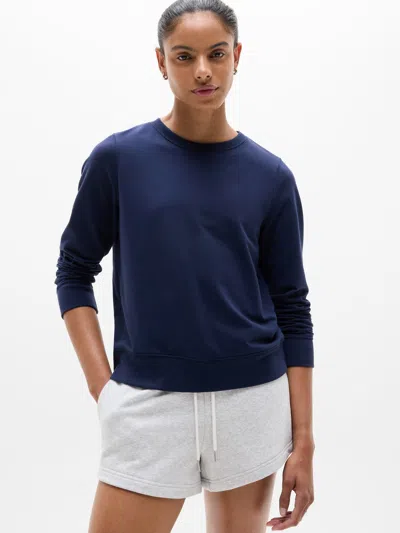 Athleta Retroterry Crewneck Sweatshirt In Blue