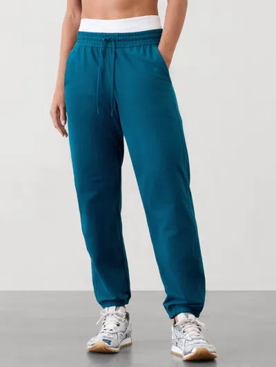 Athleta Retroterry Mid Rise Jogger In Coastal Teal