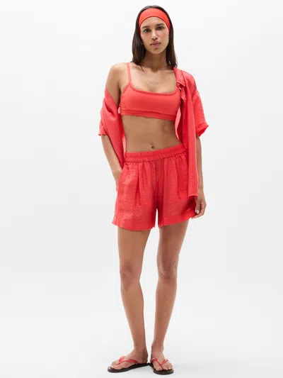 Athleta Reverie Mid Rise 5" Short In Red