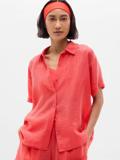 Athleta Reverie Short Sleeve Top In Red