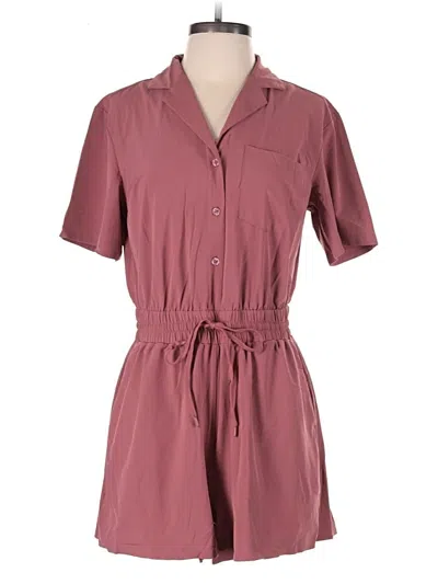 Pre-owned Athleta Romper In Burgundy
