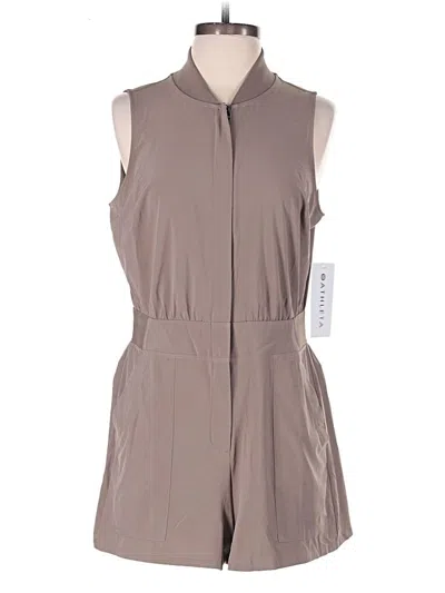 Pre-owned Athleta Romper In Gray