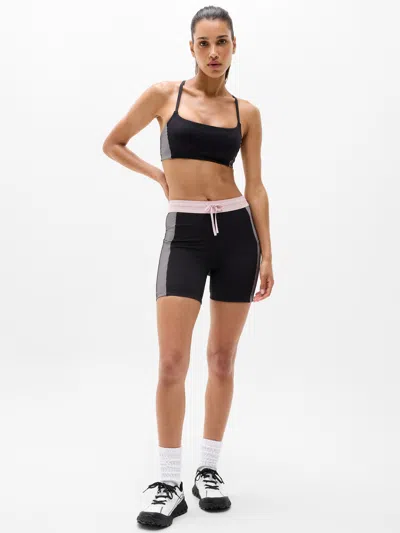 Athleta Run Club Ribbed 5" Short In Black
