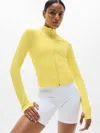 Athleta Salutation Crop Jacket In Citron