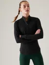 Athleta Salutation Half Zip In Black
