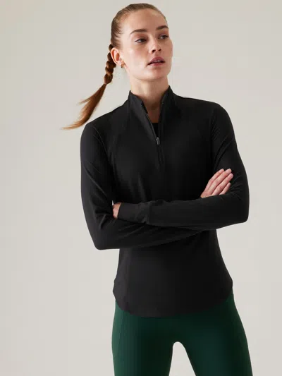 Athleta Salutation Half Zip In Black