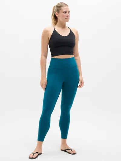 Athleta Salutation High Rise Legging In Coastal Teal