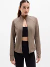 Athleta Salutation Jacket In Brown