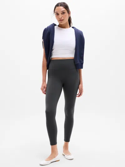 Athleta Salutation Pintuck High Rise 7/8 Legging In Gray