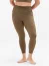 Athleta Salutation Stash Fold Over 7/8 Legging In Brown