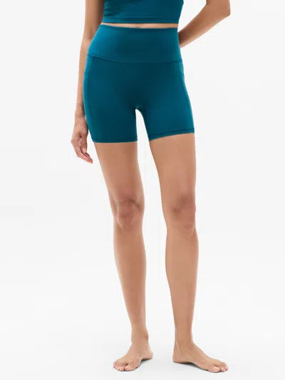 Athleta Salutation Stash High Rise 5" Short In Blue