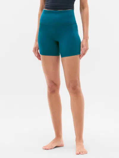 Athleta Salutation Stash High Rise 5" Short In Blue