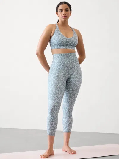 Athleta Salutation Stash High Rise 7/8 Legging In Astra Texture Green