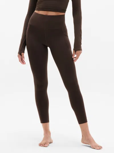Athleta Salutation Stash High Rise 7/8 Legging In Brown