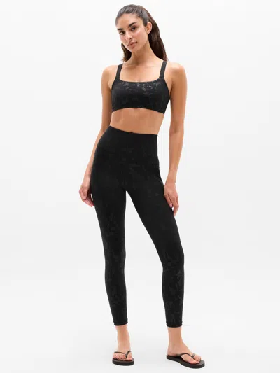 Athleta Salutation Stash High Rise 7/8 Legging In Esme Floral Black