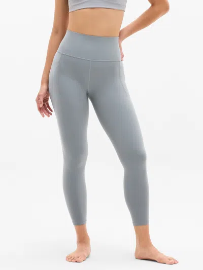 Athleta Salutation Stash High Rise 7/8 Legging In Silver
