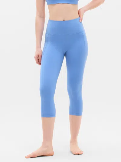 Athleta Salutation Stash High Rise Capri In Blue