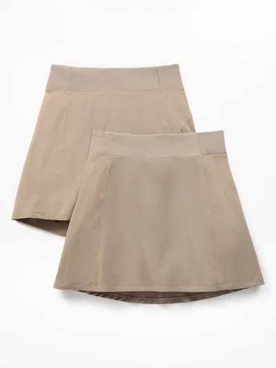 Athleta Kids' School Day Skort 2-pack In Brownstone Beige