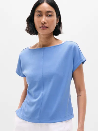 Athleta Seasoft Boat Neck Tee In Blue