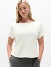Athleta Seasoft Boat Neck Tee In White