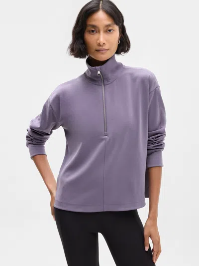 Athleta Seasoft Classic 1/4 Zip Sweatshirt In Multi