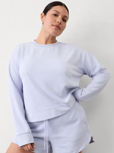 Athleta Seasoft Crewneck Sweatshirt In Gossamer Blue