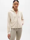 Athleta Seasoft Crop Full Zip In Blue