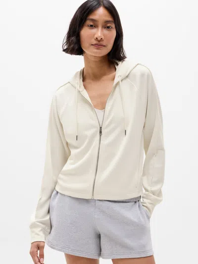 Athleta Seasoft Full Zip In White