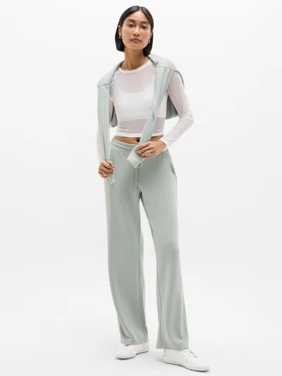 Athleta Seasoft Mid Rise Straight Pant In Green