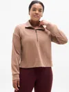 Athleta Seasoft Quarter Zip In Brown