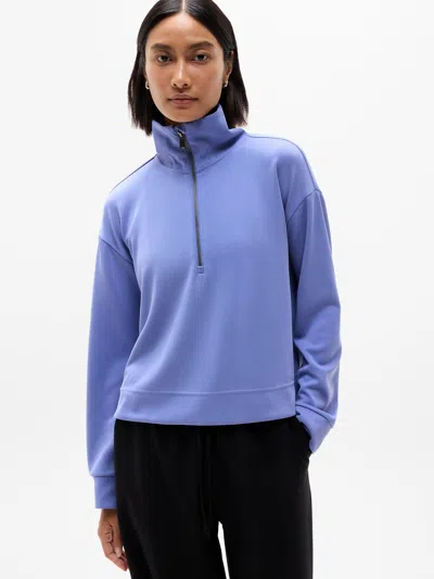 Athleta Seasoft Quarter Zip In Purple