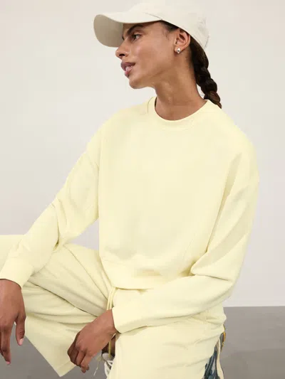 Athleta Seasoft Rib Crewneck Sweatshirt In Glow