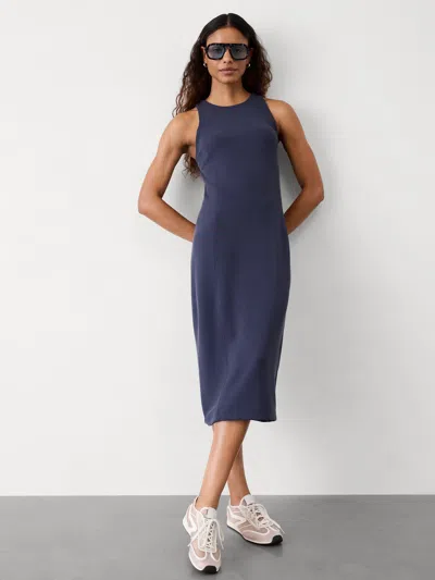 Athleta Seasoft Rib Midi Tank Dress In Navy