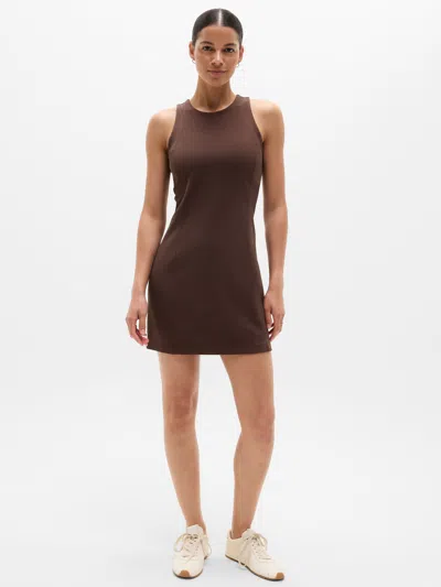 Athleta Seasoft Rib Mini Tank Dress In Brown