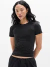 Athleta Sheer Mesh Tee In Black