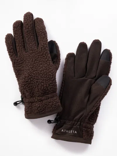 Athleta Sherpa Glove In Brown