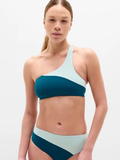 Athleta Shoreline Asymmetrical Bikini Top In Multi