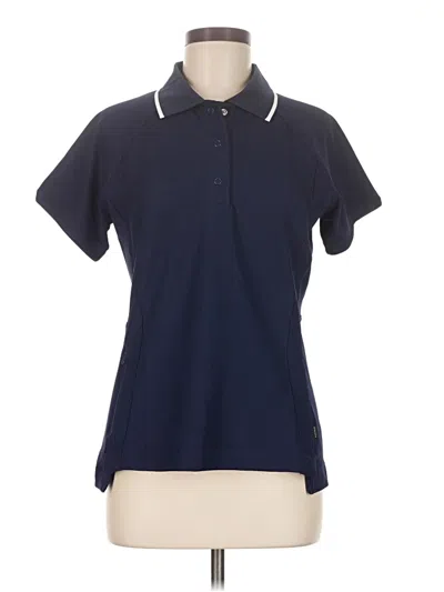 Pre-owned Athleta Short Sleeve Blouse In Blue