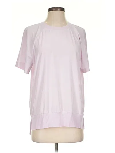Pre-owned Athleta Short Sleeve Blouse In Pink