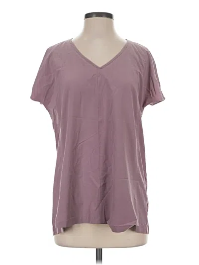 Pre-owned Athleta Short Sleeve Blouse In Purple