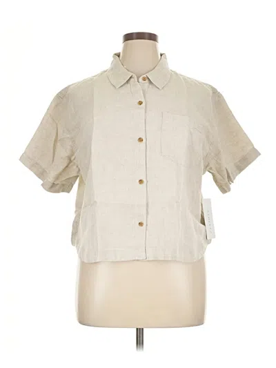 Athleta Short Sleeve Blouse In White
